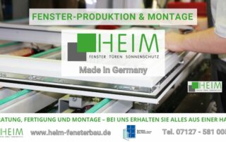 Fenster-Produktion & Montage-Heim-Fensterbau